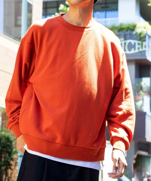 WEGO（ウィゴー）の「WEGO/ドロップショルダーカラープルオーバー（スウェット・メンズ・ブラウン/イエロー/ブルー系その他/ブルー/ホワイト/オレンジ/レッド/オートミール/パープル/ピンク/グリーン/スミクロ/ケリー/ネイビー/ピンク系その他・MEDIUM/LARGE/X-LARGE）」の15枚目の写真