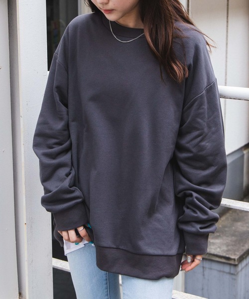 WEGO（ウィゴー）の「WEGO/ドロップショルダーカラープルオーバー（スウェット・メンズ・ブラウン/イエロー/ブルー系その他/ブルー/ホワイト/オレンジ/レッド/オートミール/パープル/ピンク/グリーン/スミクロ/ケリー/ネイビー/ピンク系その他・MEDIUM/LARGE/X-LARGE）」の22枚目の写真