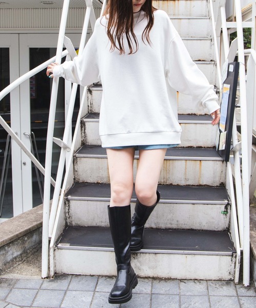 WEGO（ウィゴー）の「WEGO/ドロップショルダーカラープルオーバー（スウェット・メンズ・ブラウン/イエロー/ブルー系その他/ブルー/ホワイト/オレンジ/レッド/オートミール/パープル/ピンク/グリーン/スミクロ/ケリー/ネイビー/ピンク系その他・MEDIUM/LARGE/X-LARGE）」の17枚目の写真