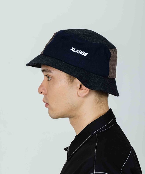 XLARGE（エクストララージ）の「PANELED WOOL HAT（ハット・メンズ・ネイビー/オリーブ・M/L）」の4枚目の写真