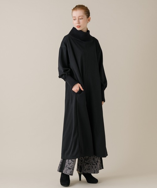 1％（イチ パーセント）の「1％ センタースリットワンピース（ワンピース・レディース・ブラック/キャメル・FREE）」の3枚目の写真