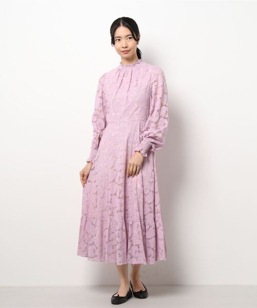 troisiemeCHACO（トロワズィエムチャコ）の「【chaco】シャーリングがポイント♪総レースワンピース（ドレス・レディース・ミント/ブラック/ピンク・9号）」の8枚目の写真