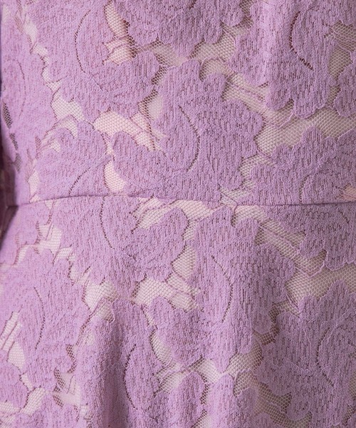 troisiemeCHACO（トロワズィエムチャコ）の「【chaco】シャーリングがポイント♪総レースワンピース（ドレス・レディース・ミント/ブラック/ピンク・9号）」の9枚目の写真