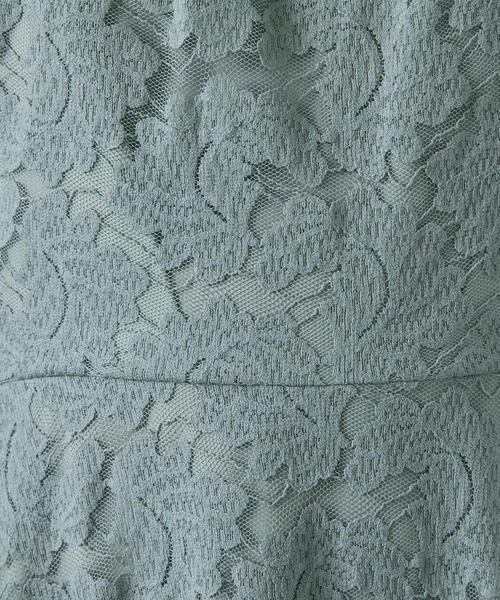 troisiemeCHACO（トロワズィエムチャコ）の「【chaco】シャーリングがポイント♪総レースワンピース（ドレス・レディース・ミント/ブラック/ピンク・9号）」の21枚目の写真