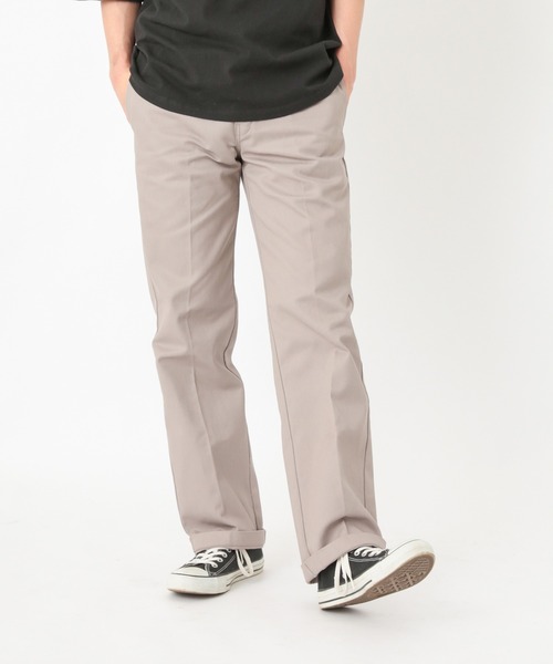 Dickies(ディッキーズ)の「【DICKIES/ディッキーズ】874ノータックワイドチノパンツ/ワークパンツ TCツイル(チノパンツ・メンズ・シルバー/カーキ/ブラック/チャコールグレー/ネイビー/ベージュ/ダークグリーン/ダークブラウン/ライトグリーン・32inch/30inch/34inch/36inch)」の9枚目の写真