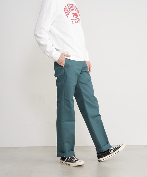 Dickies(ディッキーズ)の「【DICKIES/ディッキーズ】874ノータックワイドチノパンツ/ワークパンツ TCツイル(チノパンツ・メンズ・シルバー/カーキ/ブラック/チャコールグレー/ネイビー/ベージュ/ダークグリーン/ダークブラウン/ライトグリーン・32inch/30inch/34inch/36inch)」の7枚目の写真
