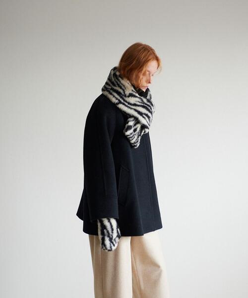 Steven Alan（スティーブンアラン）の「＜Steven Alan＞WOOL BEAVER TENT SHORT COAT/コート（その他アウター・レディース・ブラック/モカ・S/M）」の3枚目の写真