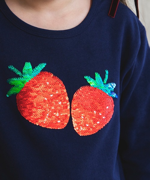 BRANSHES（ブランシェス）の「スパンコール×フルーツモチーフトレーナー（スウェット・キッズ・ネイビー/アイボリー・90/100/110/120/130）」の19枚目の写真