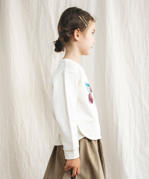 BRANSHES（ブランシェス）の「スパンコール×フルーツモチーフトレーナー（スウェット・キッズ・ネイビー/アイボリー・90/100/110/120/130）」の22枚目の写真