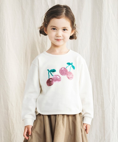 BRANSHES（ブランシェス）の「スパンコール×フルーツモチーフトレーナー（スウェット・キッズ・ネイビー/アイボリー・90/100/110/120/130）」の12枚目の写真