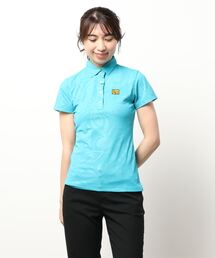LOUDMOUTH/ラウドマウス ゴルフウェア エンボス柄 吸汗速乾 UVカット ボタンダウン 半袖 ポロシャツ
