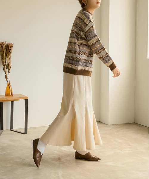 Ambre Neige（アンブルネージュ）の「ノルディックニット／【WEB/EC限定商品】（ニット/セーター・レディース・ブラック/ダークブラウン・FREE）」の14枚目の写真