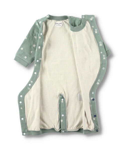 BRANSHES（ブランシェス）の「接結星柄2WAYオール（ロンパース・キッズ・グリーン・FREE）」の6枚目の写真
