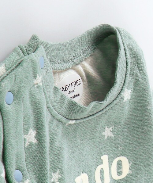 BRANSHES（ブランシェス）の「接結星柄2WAYオール（ロンパース・キッズ・グリーン・FREE）」の2枚目の写真