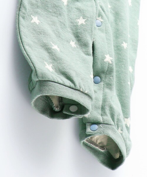 BRANSHES（ブランシェス）の「接結星柄2WAYオール（ロンパース・キッズ・グリーン・FREE）」の4枚目の写真