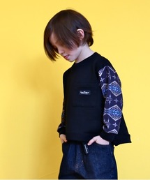 GROOVY COLORS（グルービーカラーズ）の「裏毛 トライバル柄袖 スウェット（スウェット・キッズ）」