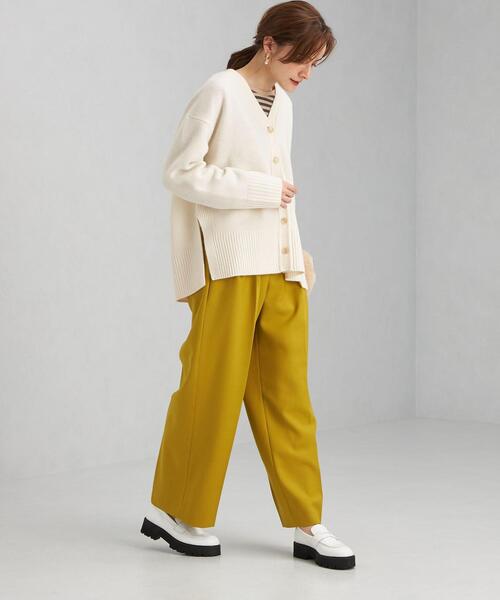 green label relaxing（グリーンレーベルリラクシング）の「SERENITY セレニティ Vネック ニット カーディガン ②（カーディガン/ボレロ・レディース・ケリー/ホワイト/ライトピンク・FREE）」の13枚目の写真