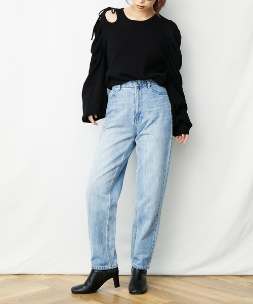 AZUL ENCANTO(アズールエンカント)の「デザインリブニット(ニット/セーター・レディース・ブラック/ダークグレー/杢グレー・FREE)」の21枚目の写真