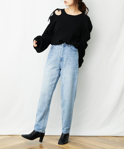 AZUL ENCANTO(アズールエンカント)の「デザインリブニット(ニット/セーター・レディース・ブラック/ダークグレー/杢グレー・FREE)」の12枚目の写真