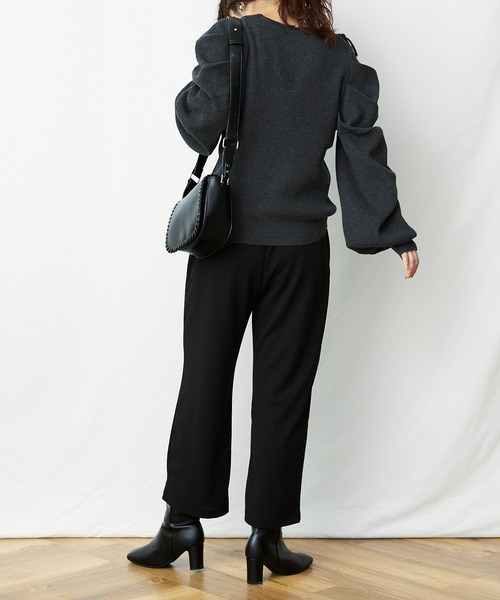 AZUL ENCANTO(アズールエンカント)の「デザインリブニット(ニット/セーター・レディース・ブラック/ダークグレー/杢グレー・FREE)」の15枚目の写真