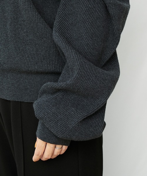 AZUL ENCANTO(アズールエンカント)の「デザインリブニット(ニット/セーター・レディース・ブラック/ダークグレー/杢グレー・FREE)」の16枚目の写真