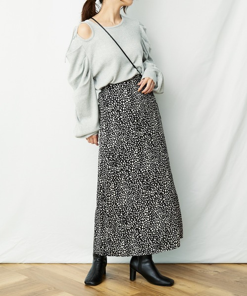 AZUL ENCANTO(アズールエンカント)の「デザインリブニット(ニット/セーター・レディース・ブラック/ダークグレー/杢グレー・FREE)」の9枚目の写真