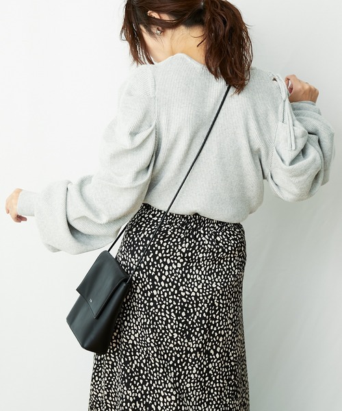 AZUL ENCANTO(アズールエンカント)の「デザインリブニット(ニット/セーター・レディース・ブラック/ダークグレー/杢グレー・FREE)」の17枚目の写真