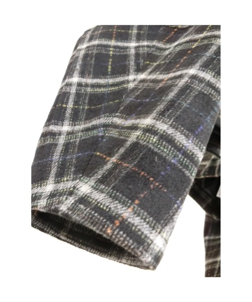 ulu（ウル）の「Shaggy check cocoon short jacket（ノーカラージャケット・レディース・ブラウン/ブラック・FREE）」の18枚目の写真