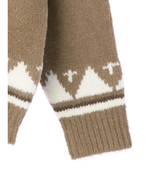 AMERICAN HOLIC(アメリカンホリック)の「求心柄ニットプルオーバー ノルディック柄(ニット/セーター・レディース・モカ/アイボリー・M/L)」の12枚目の写真