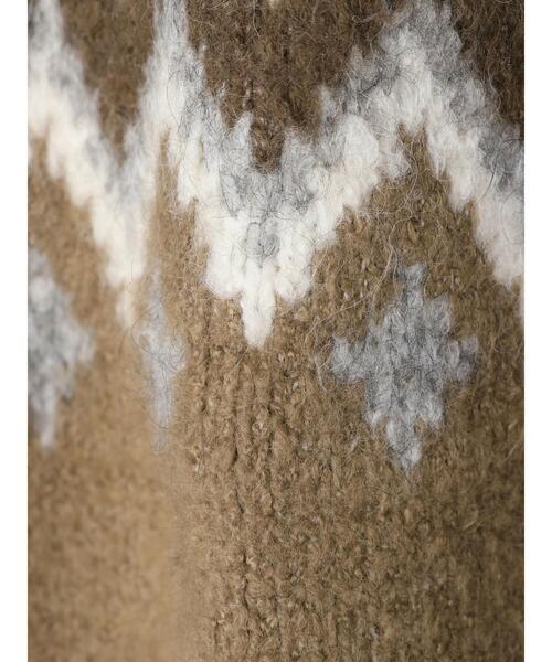 AMERICAN HOLIC(アメリカンホリック)の「求心柄ニットプルオーバー ノルディック柄(ニット/セーター・レディース・モカ/アイボリー・M/L)」の9枚目の写真