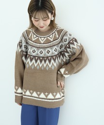 AMERICAN HOLIC | 求心柄ニットプルオーバー(ニット/セーター)