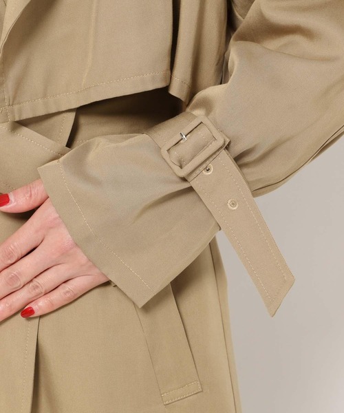 mysty woman（ミスティウーマン）の「3通りの着こなしを楽しめてお得♪　2Pセットトレンチコート 263017（トレンチコート・レディース・ブラック/ベージュ/ライトベージュ・FREE）」の17枚目の写真