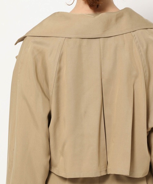 mysty woman（ミスティウーマン）の「3通りの着こなしを楽しめてお得♪　2Pセットトレンチコート 263017（トレンチコート・レディース・ブラック/ベージュ/ライトベージュ・FREE）」の7枚目の写真