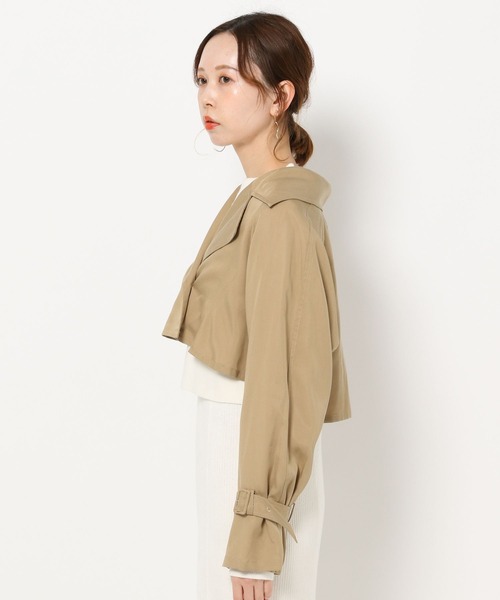 mysty woman（ミスティウーマン）の「3通りの着こなしを楽しめてお得♪　2Pセットトレンチコート 263017（トレンチコート・レディース・ブラック/ベージュ/ライトベージュ・FREE）」の18枚目の写真