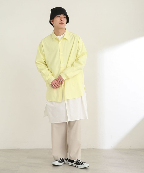 SENSE OF PLACE by URBAN RESEARCH（センスオブプレイスバイアーバンリサーチ）の「タイプライタールーズシャツ（シャツ/ブラウス・メンズ・ライトブルー/イエロー・MEDIUM/LARGE）」の19枚目の写真