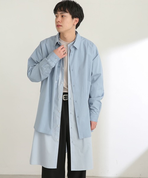 SENSE OF PLACE by URBAN RESEARCH（センスオブプレイスバイアーバンリサーチ）の「タイプライタールーズシャツ（シャツ/ブラウス・メンズ・ライトブルー/イエロー・MEDIUM/LARGE）」の7枚目の写真