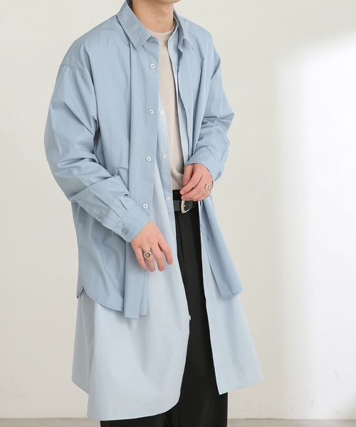 SENSE OF PLACE by URBAN RESEARCH（センスオブプレイスバイアーバンリサーチ）の「タイプライタールーズシャツ（シャツ/ブラウス・メンズ・ライトブルー/イエロー・MEDIUM/LARGE）」の8枚目の写真