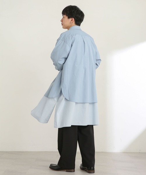 SENSE OF PLACE by URBAN RESEARCH（センスオブプレイスバイアーバンリサーチ）の「タイプライタールーズシャツ（シャツ/ブラウス・メンズ・ライトブルー/イエロー・MEDIUM/LARGE）」の11枚目の写真