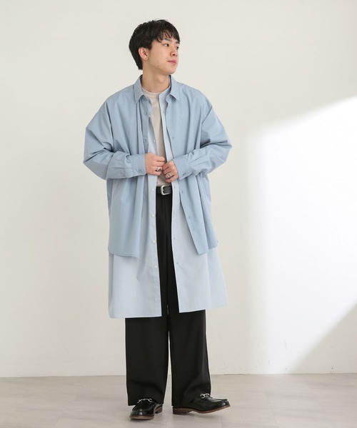 SENSE OF PLACE by URBAN RESEARCH（センスオブプレイスバイアーバンリサーチ）の「タイプライタールーズシャツ（シャツ/ブラウス・メンズ・ライトブルー/イエロー・MEDIUM/LARGE）」の12枚目の写真