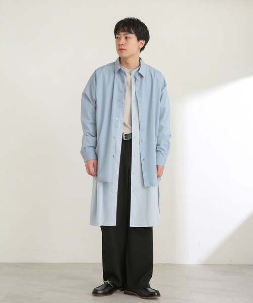 SENSE OF PLACE by URBAN RESEARCH（センスオブプレイスバイアーバンリサーチ）の「タイプライタールーズシャツ（シャツ/ブラウス・メンズ・ライトブルー/イエロー・MEDIUM/LARGE）」の13枚目の写真