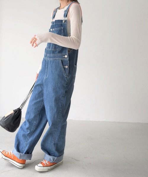 CANAL JEAN(キャナルジーン)の「RED CHOP WORKS(レッドチョップワークス) メローカラーステッチロングTシャツ(Tシャツ/カットソー・レディース・オレンジ/グリーン・38)」の11枚目の写真