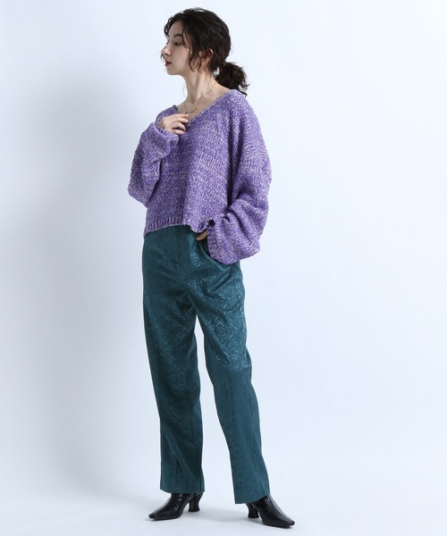 eL（エル）の「【eL】3G Colorful Nep Pullover/264753（ニット/セーター・レディース・ホワイト系その他/ホワイト×ブラック/パープル系その他・FREE）」の22枚目の写真