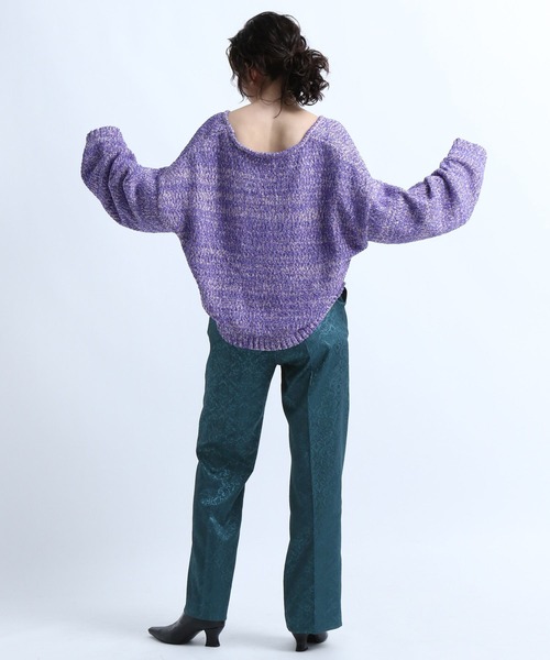 eL（エル）の「【eL】3G Colorful Nep Pullover/264753（ニット/セーター・レディース・ホワイト系その他/ホワイト×ブラック/パープル系その他・FREE）」の14枚目の写真