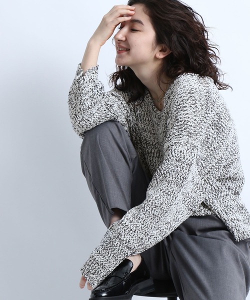 eL（エル）の「【eL】3G Colorful Nep Pullover/264753（ニット/セーター・レディース・ホワイト系その他/ホワイト×ブラック/パープル系その他・FREE）」の20枚目の写真