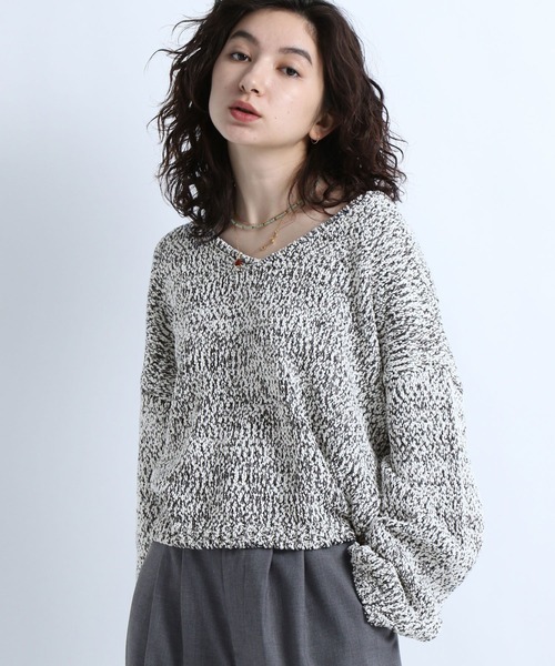 eL（エル）の「【eL】3G Colorful Nep Pullover/264753（ニット/セーター・レディース・ホワイト系その他/ホワイト×ブラック/パープル系その他・FREE）」の12枚目の写真