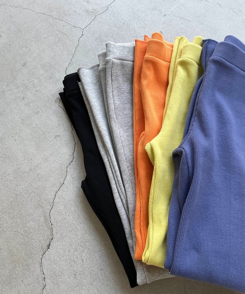 CANAL JEAN（キャナルジーン）の「RED CHOP WORKS(レッドチョップワークス) NEWリブストレッチパンツ（その他パンツ・レディース・ブラック/パープル/イエロー/オレンジ/ヘザーグレー/アイボリー/レッド/ネイビー・38/36）」の20枚目の写真