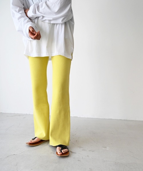 CANAL JEAN（キャナルジーン）の「RED CHOP WORKS(レッドチョップワークス) NEWリブストレッチパンツ（その他パンツ・レディース・ブラック/パープル/イエロー/オレンジ/ヘザーグレー/アイボリー/レッド/ネイビー・38/36）」の17枚目の写真