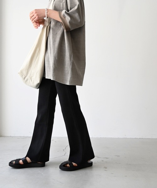 CANAL JEAN（キャナルジーン）の「RED CHOP WORKS(レッドチョップワークス) NEWリブストレッチパンツ（その他パンツ・レディース・ブラック/パープル/イエロー/オレンジ/ヘザーグレー/アイボリー/レッド/ネイビー・38/36）」の11枚目の写真