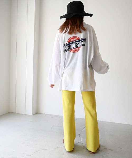 CANAL JEAN（キャナルジーン）の「RED CHOP WORKS(レッドチョップワークス) NEWリブストレッチパンツ（その他パンツ・レディース・ブラック/パープル/イエロー/オレンジ/ヘザーグレー/アイボリー/レッド/ネイビー・38/36）」の15枚目の写真