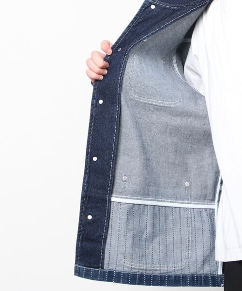 Dickies（ディッキーズ）の「ステッチデニム ライトジャケット（デニムジャケット・メンズ・ネイビー・XX-LARGE/SMALL/LARGE/MEDIUM/X-LARGE）」の4枚目の写真